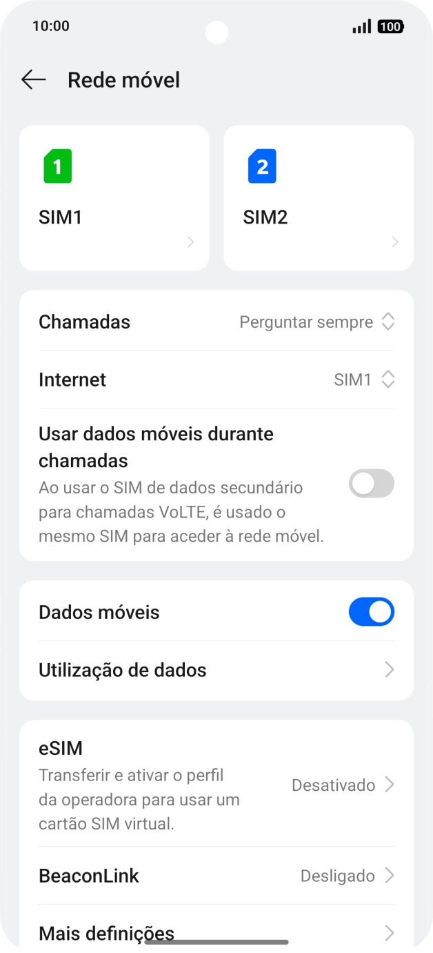 Prima o plano pretendido.