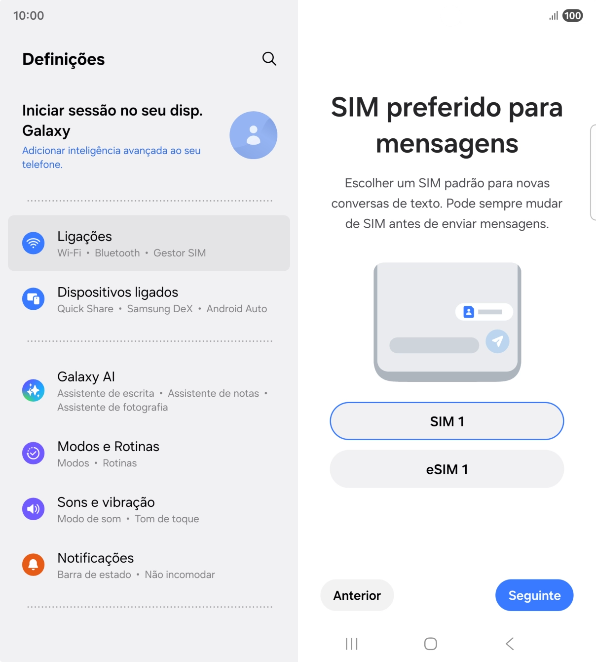 Prima o plano pretendido.