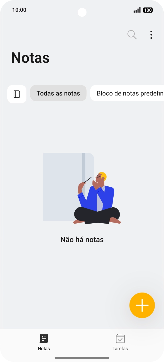 A partir da parte superior direita do ecrã, deslize o dedo para a esquerda.