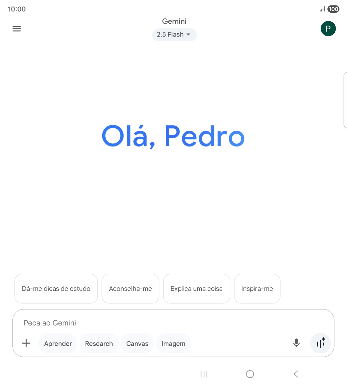 Prima o ícone de perfil.