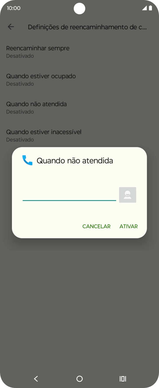 Introduza 123 e prima ATIVAR.