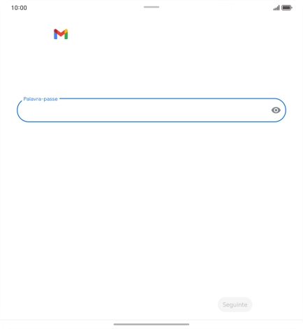 Prima Palavra-passe e introduza a password da sua conta de e-mail na Vodafone.