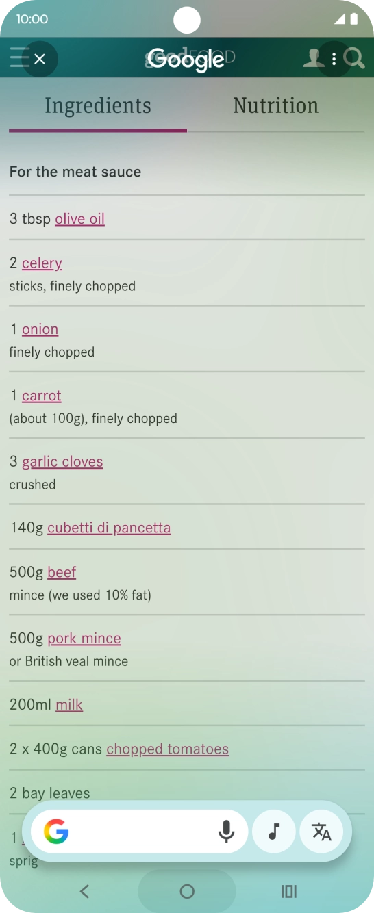 Prima o ícone de tradução.