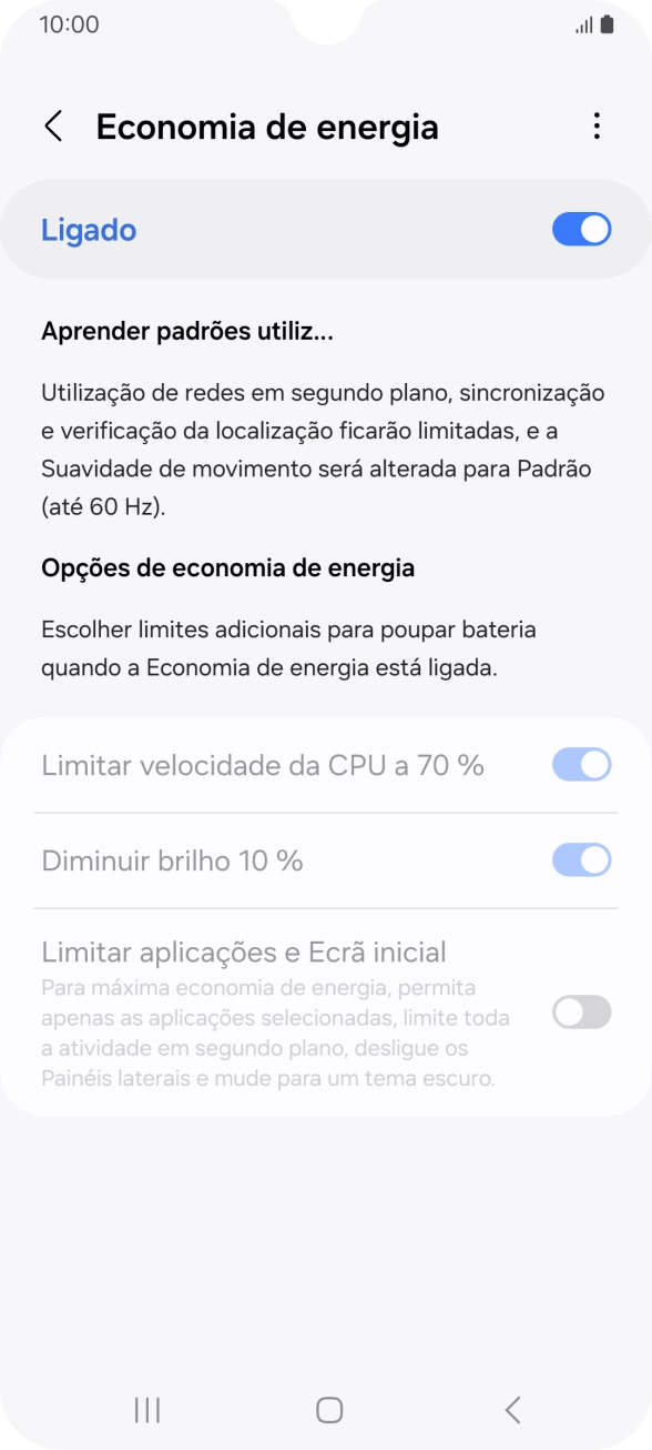Prima a tecla de início para terminar e voltar ao ecrã inicial.
