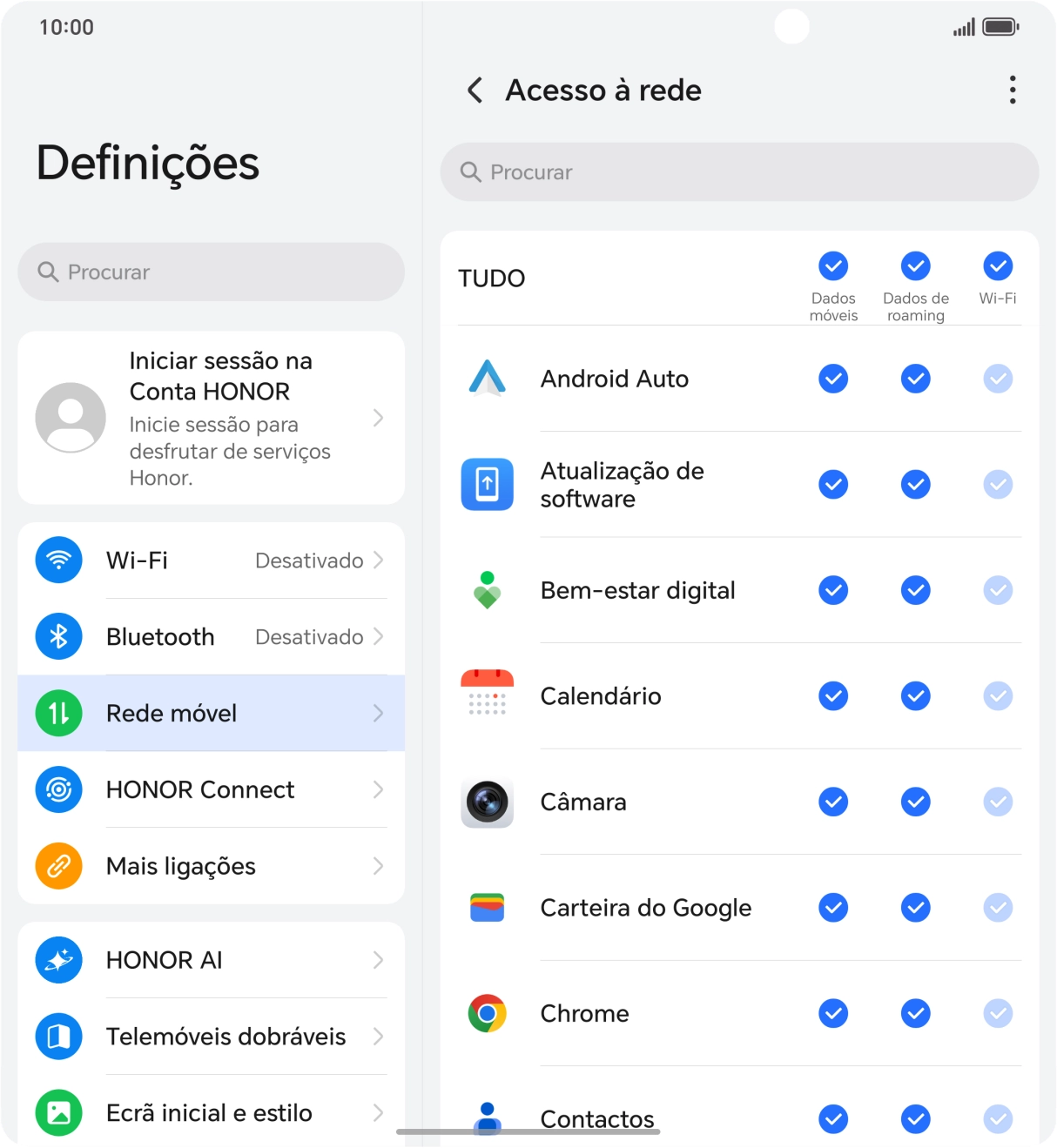 Prima o campo junto ao nome da aplicação na coluna 