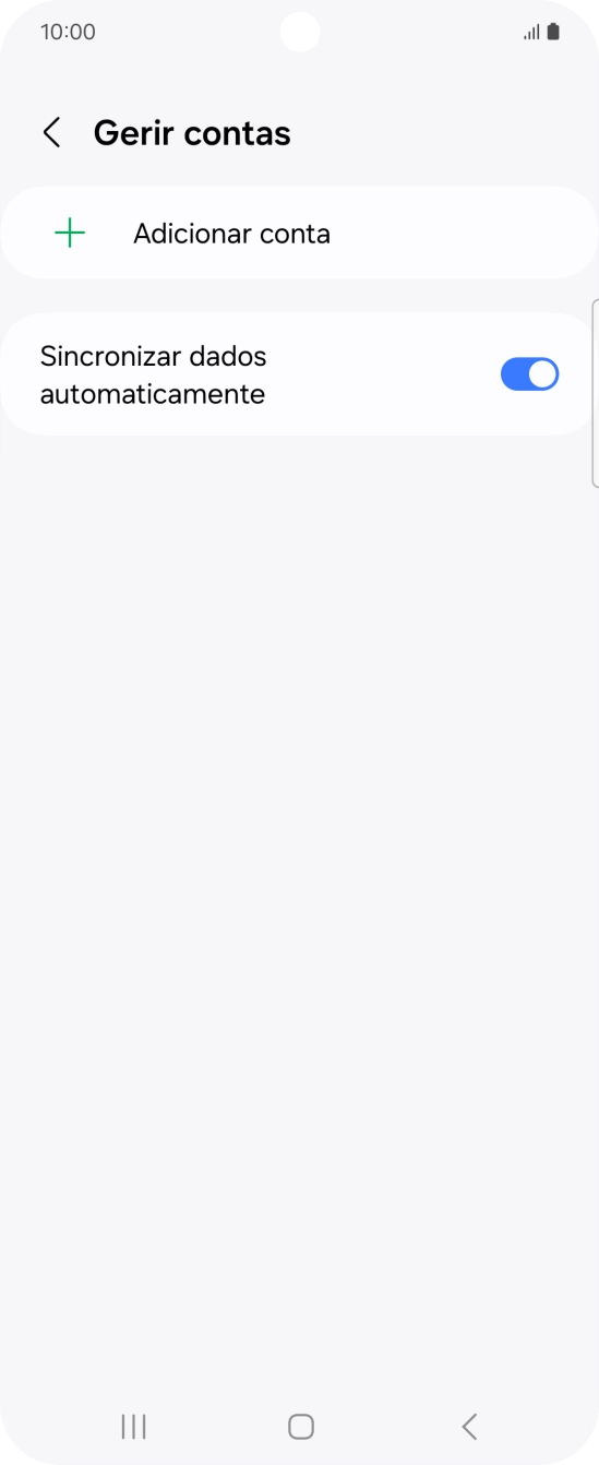 Prima Adicionar conta.