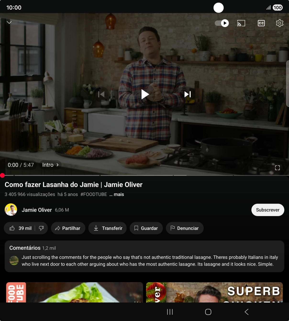 Prima a tecla de início durante uns instantes, para ativar a Gemini.