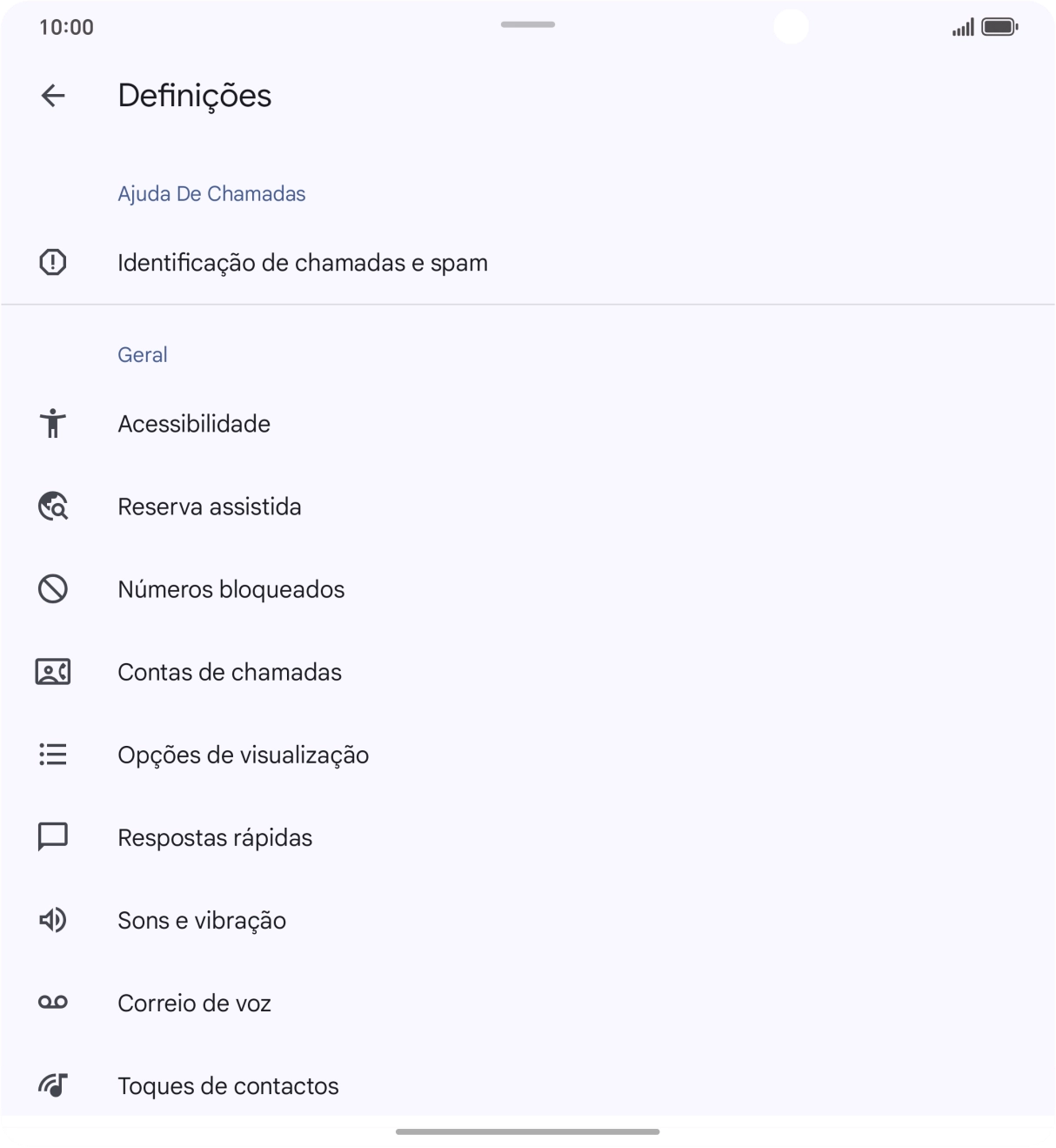 Prima Contas de chamadas.
