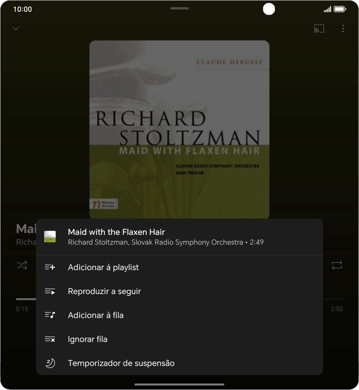 Prima o ícone para adicionar.