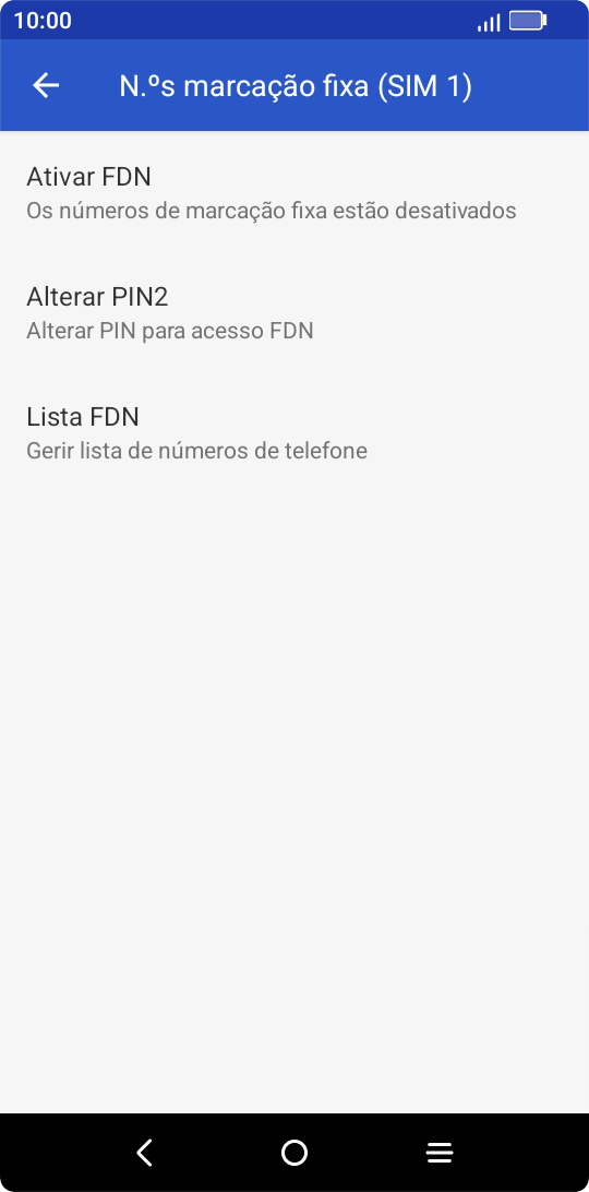 Prima Ativar FDN para ativar a marcação permitida.