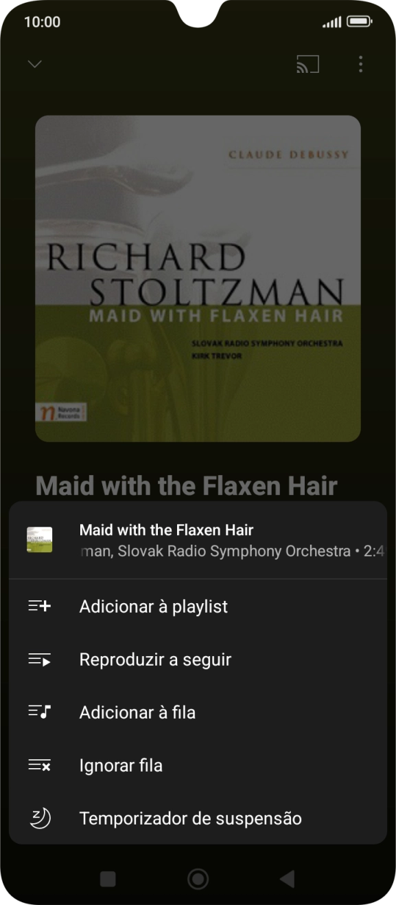 Prima o ícone para adicionar.