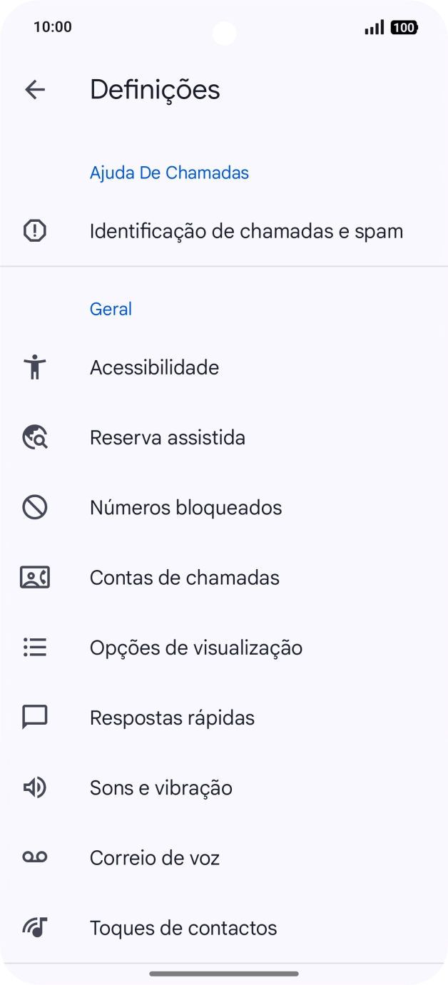 Prima Contas de chamadas.
