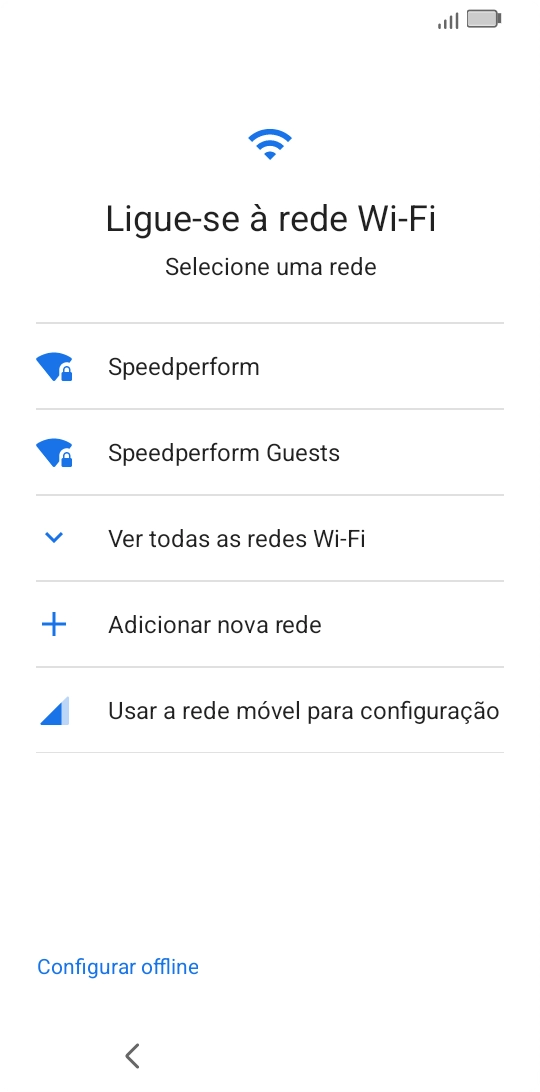 Prima a rede Wi-Fi pretendida.