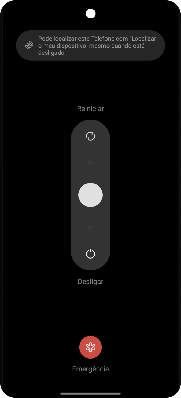 Prima o círculo e arraste-o para baixo.