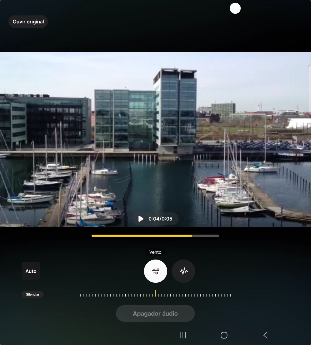 Prima o tipo de som pretendido.