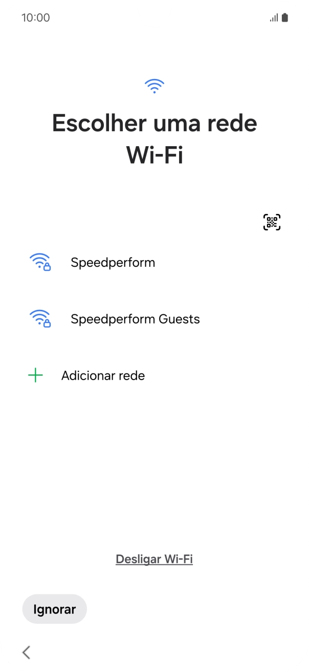 Prima a rede Wi-Fi pretendida.