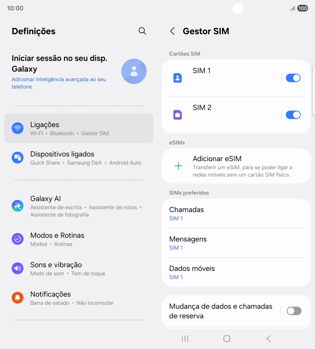 Prima o plano pretendido.