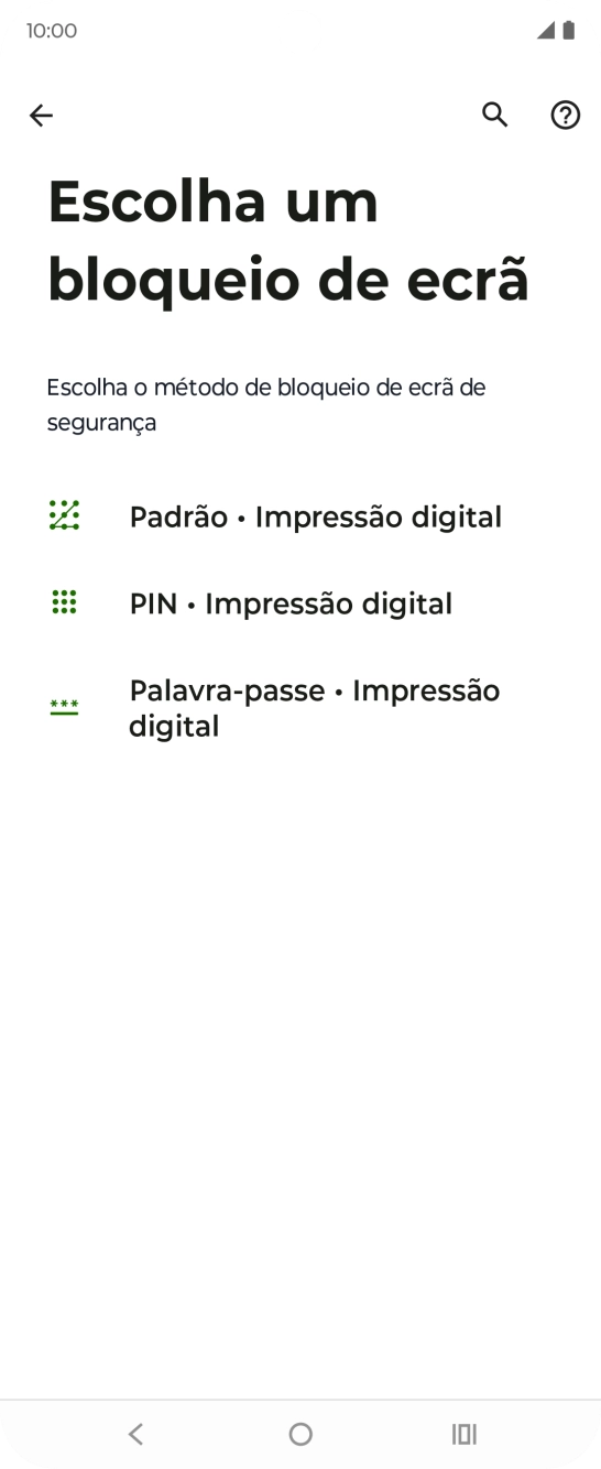 Prima o código de bloqueio do telefone pretendido e siga as indicações no ecrã para estabelecer um código de bloqueio adicional.