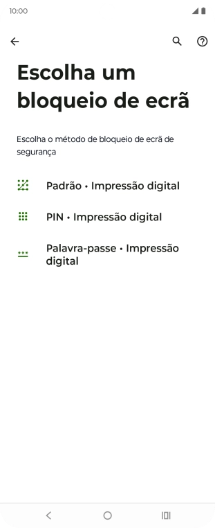 Prima o código de bloqueio do telefone pretendido e siga as indicações no ecrã para estabelecer um código de bloqueio adicional.
