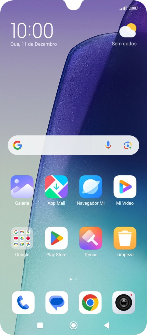 Prima o ícone de chamada.