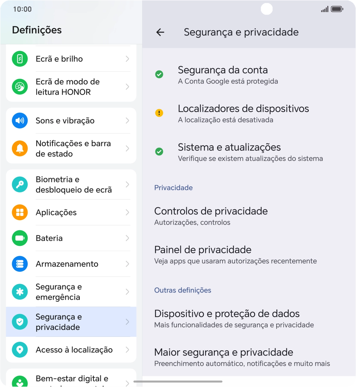 Prima Maior segurança e privacidade.