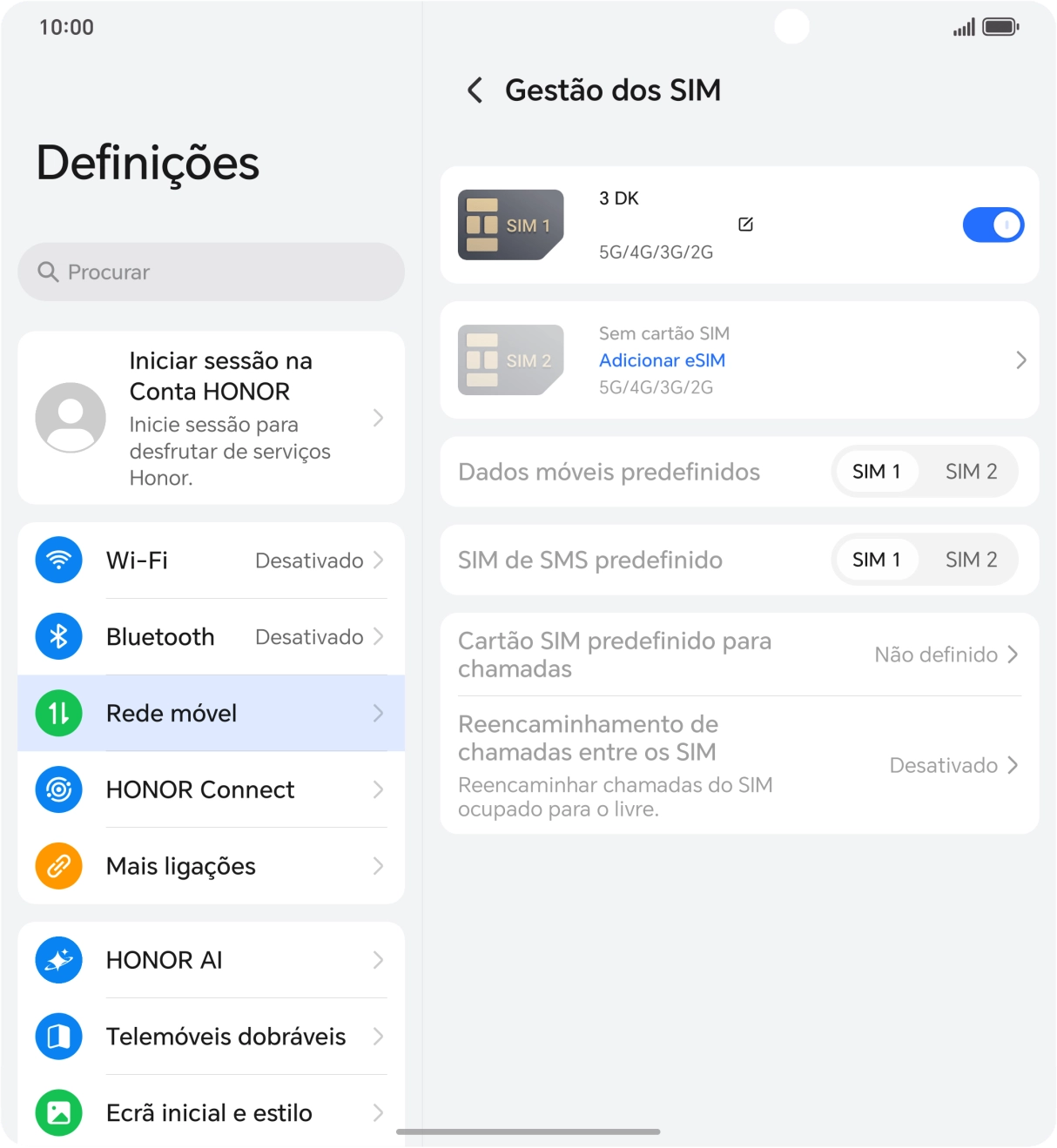 Prima Adicionar eSIM.