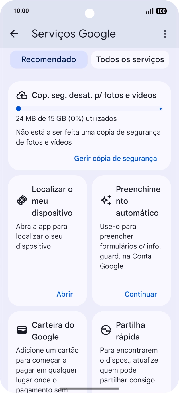 Prima Localizar o meu dispositivo.