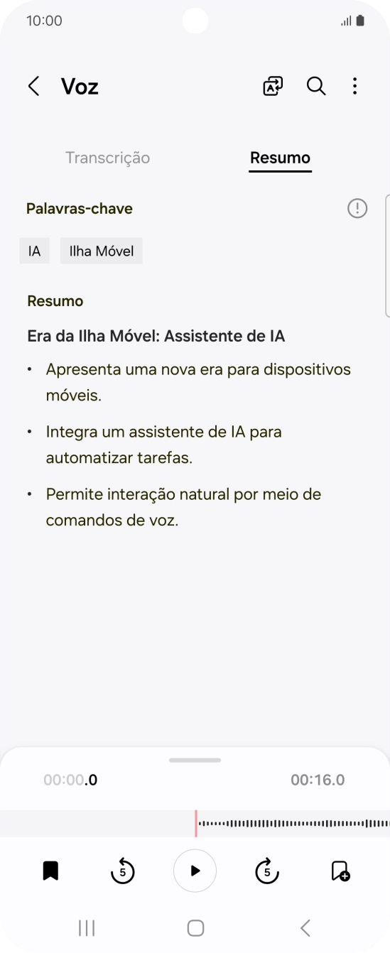 Prima a tecla de retrocesso para guardar as alterações.