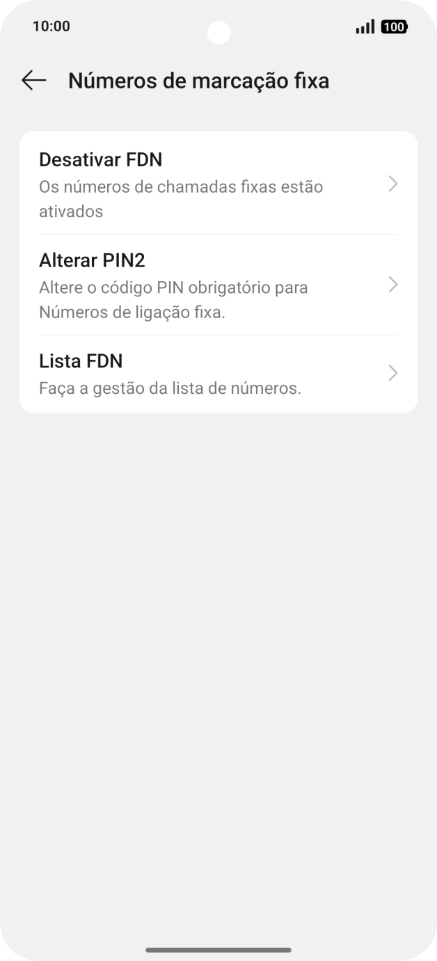 Prima Desativar FDN.