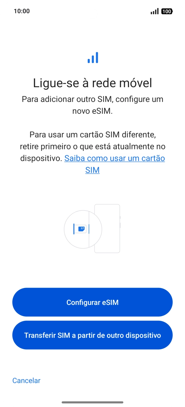 Prima Configurar eSIM.
