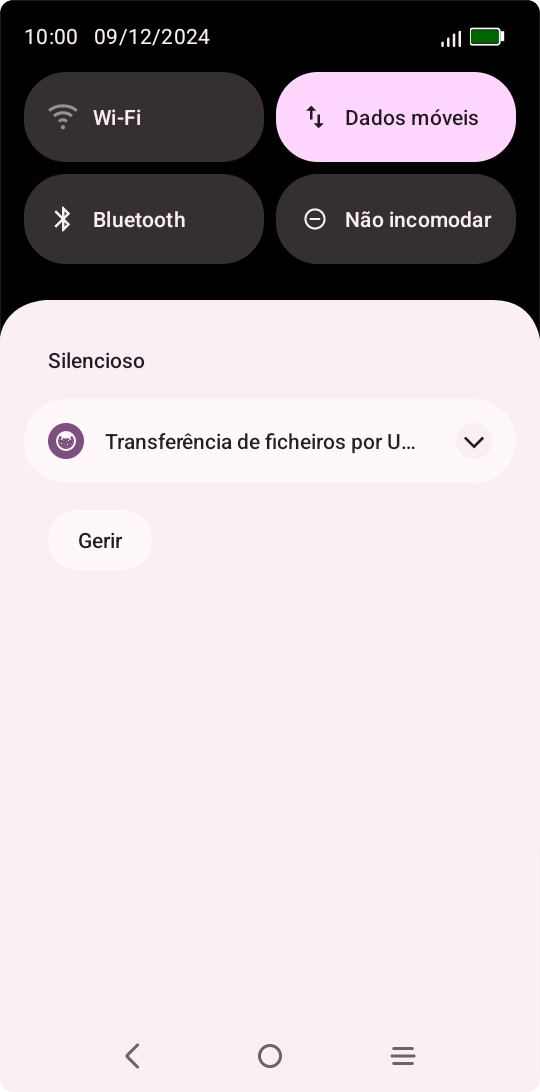 Prima a lista suspensa.