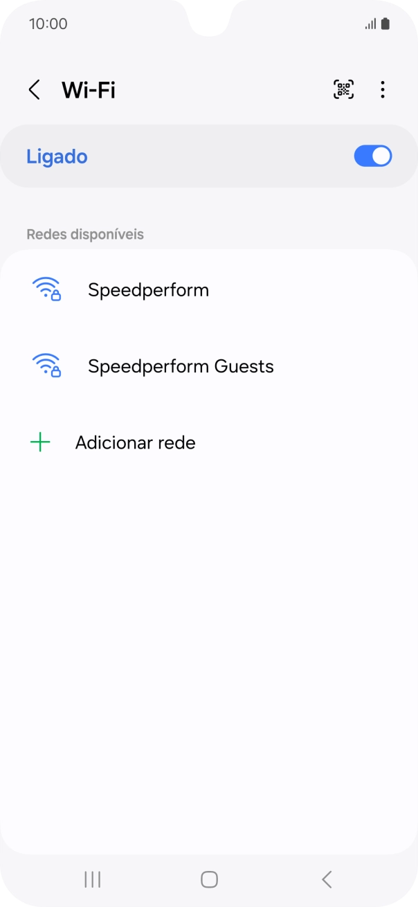 Prima o ícone de menu.