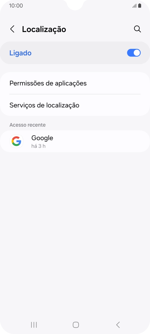 Prima Permissões de aplicações.