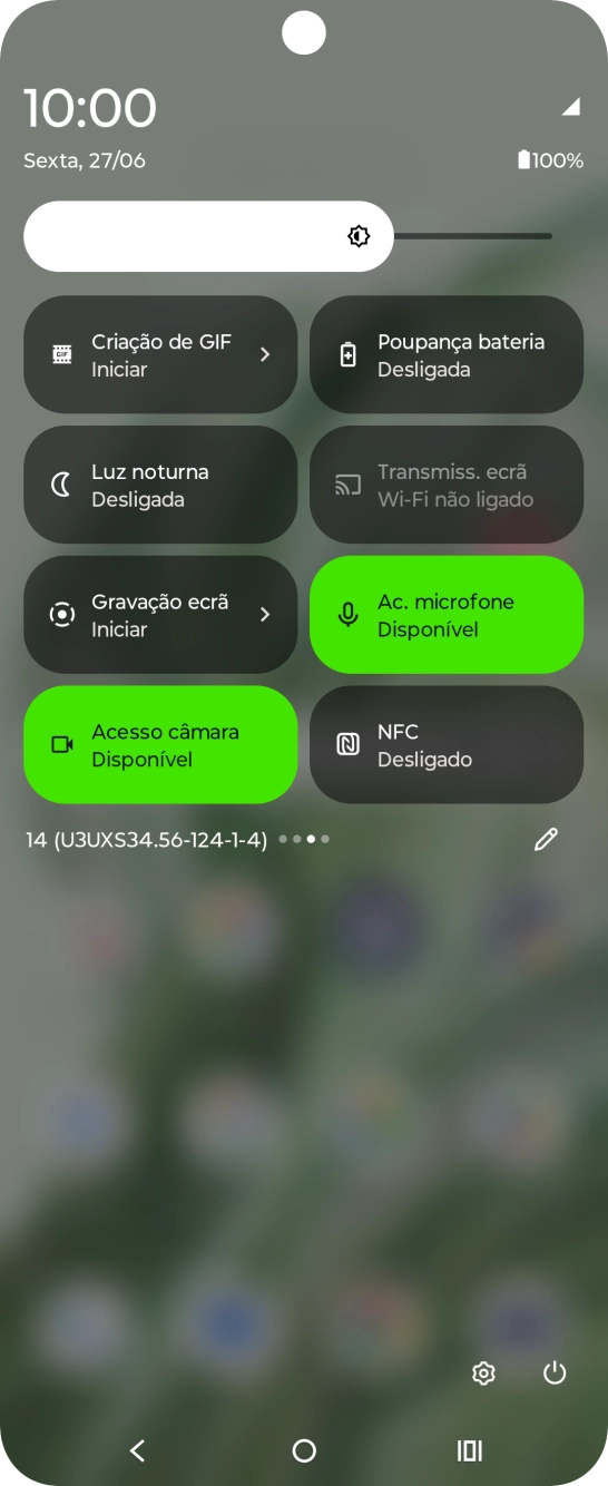 Prima o ícone de modo de poupança de energia  para ativar a função.