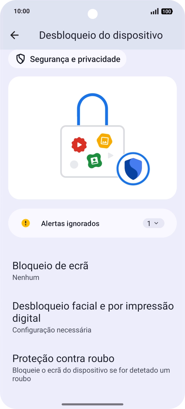 Prima Desbloqueio facial e por impressão digital.
