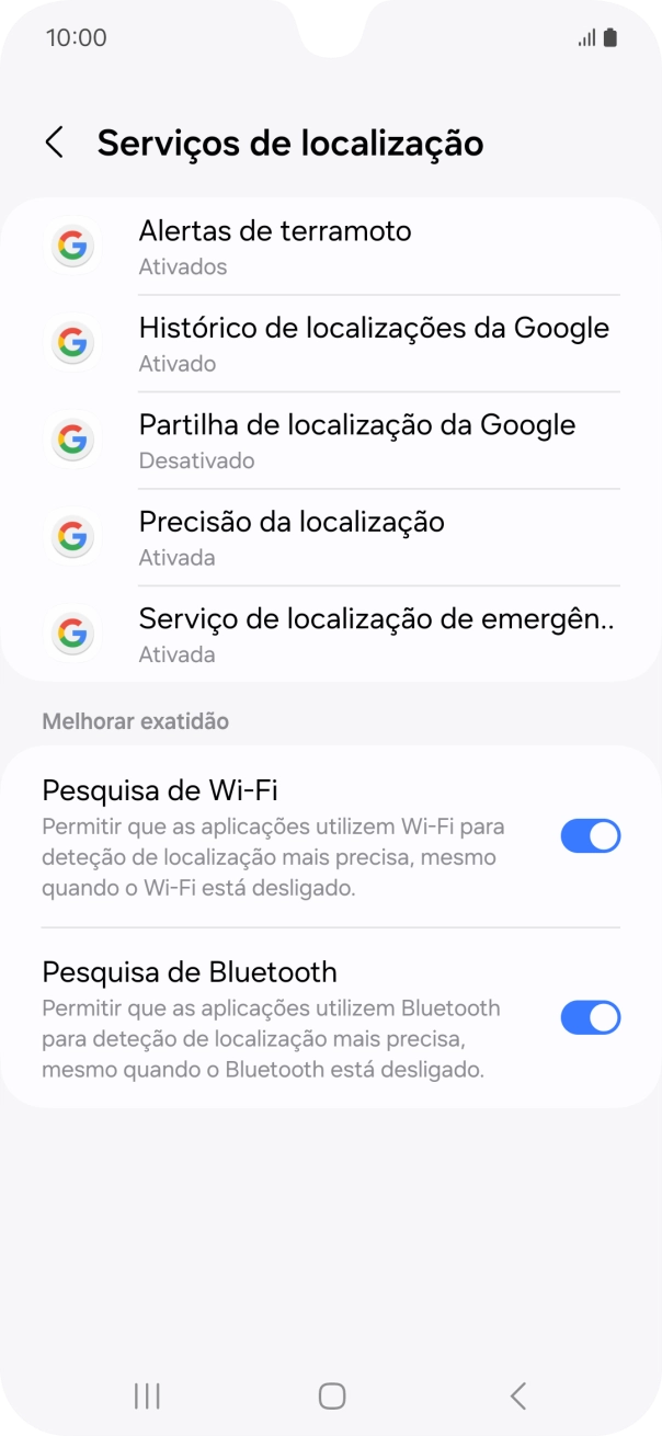 Prima Precisão da localização.