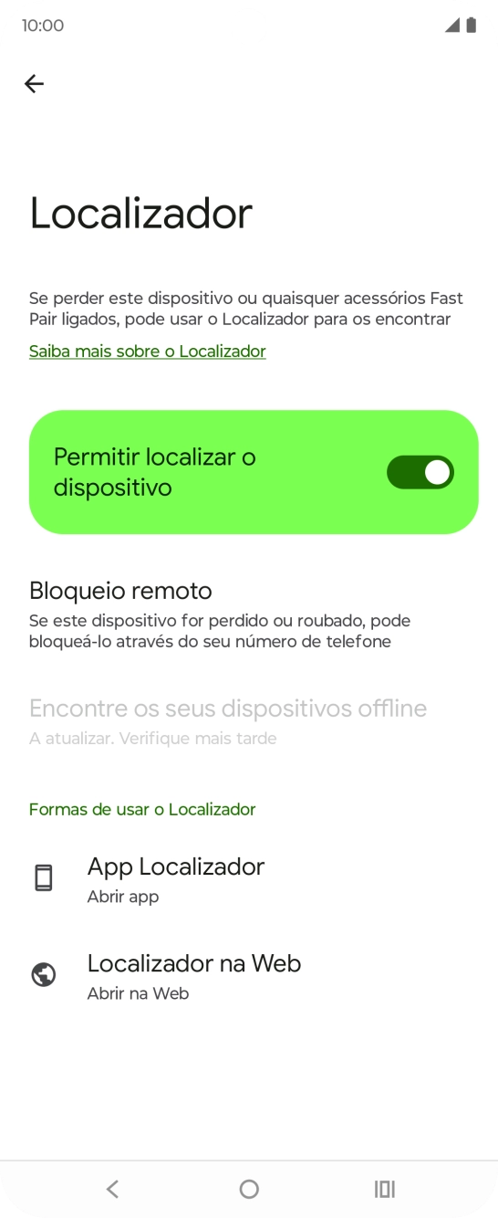 Prima a tecla de início para terminar e voltar ao ecrã inicial.