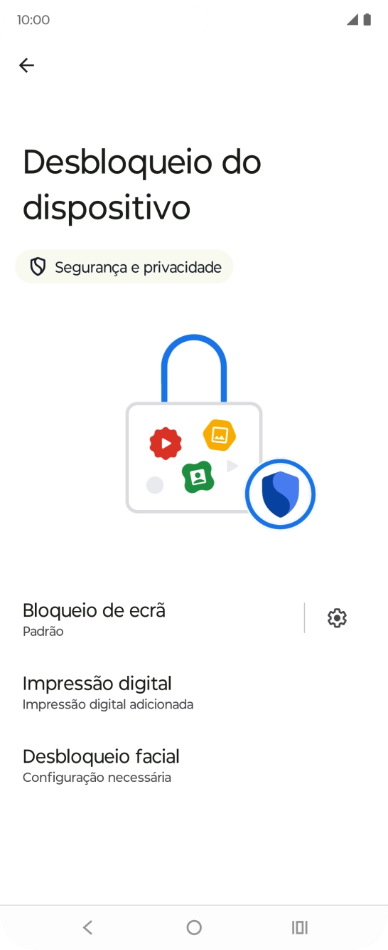 Prima Bloqueio de ecrã e introduza o código adicional de bloqueio do telefone que criou anteriormente.
