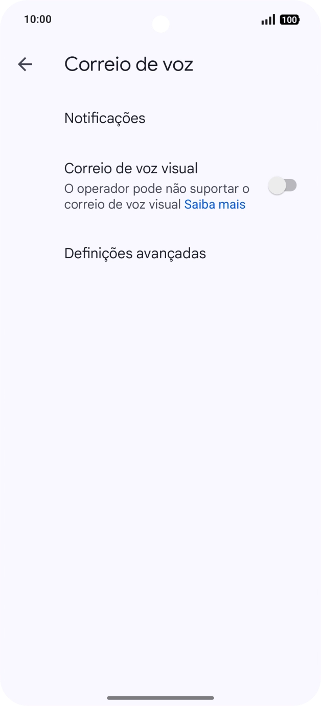 Prima Definições avançadas.