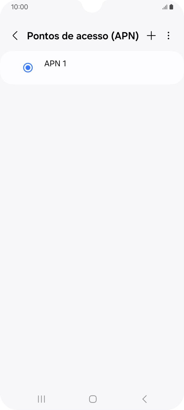 Prima o ícone para adicionar.