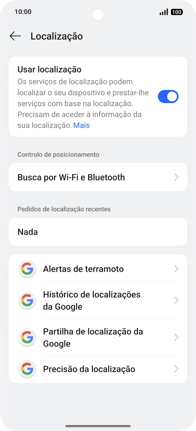 Prima Precisão da localização.