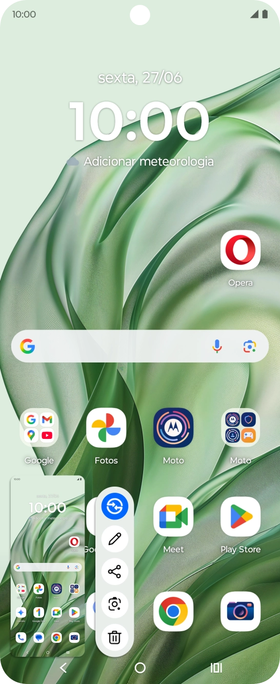 Para modificar a captura de ecrã prima a captura de ecrã e siga as indicações no ecrã para efetuar as modificações pretendidas.