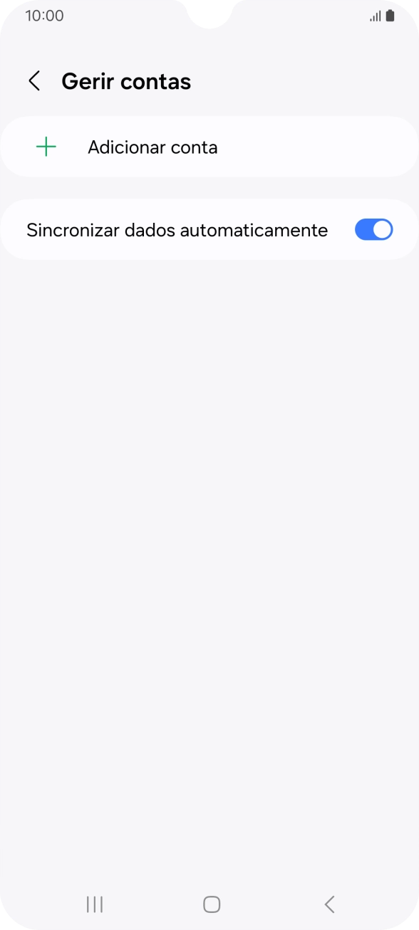 Prima Adicionar conta.