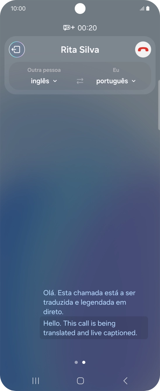 Prima as listas suspensas para escolher o idioma pretendido.