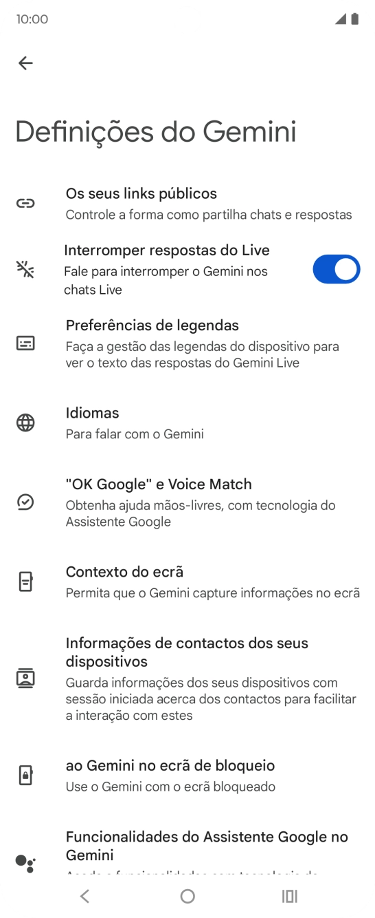 Siga as indicações no ecrã para escolher as definições pretendidas.