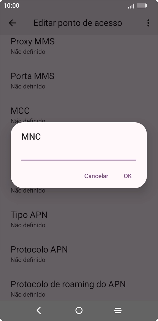 Introduza 01 e prima OK.