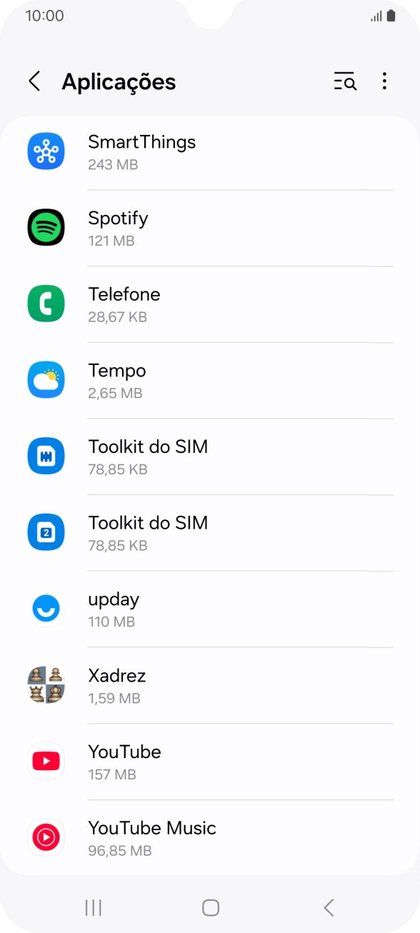 Prima a app pretendida.