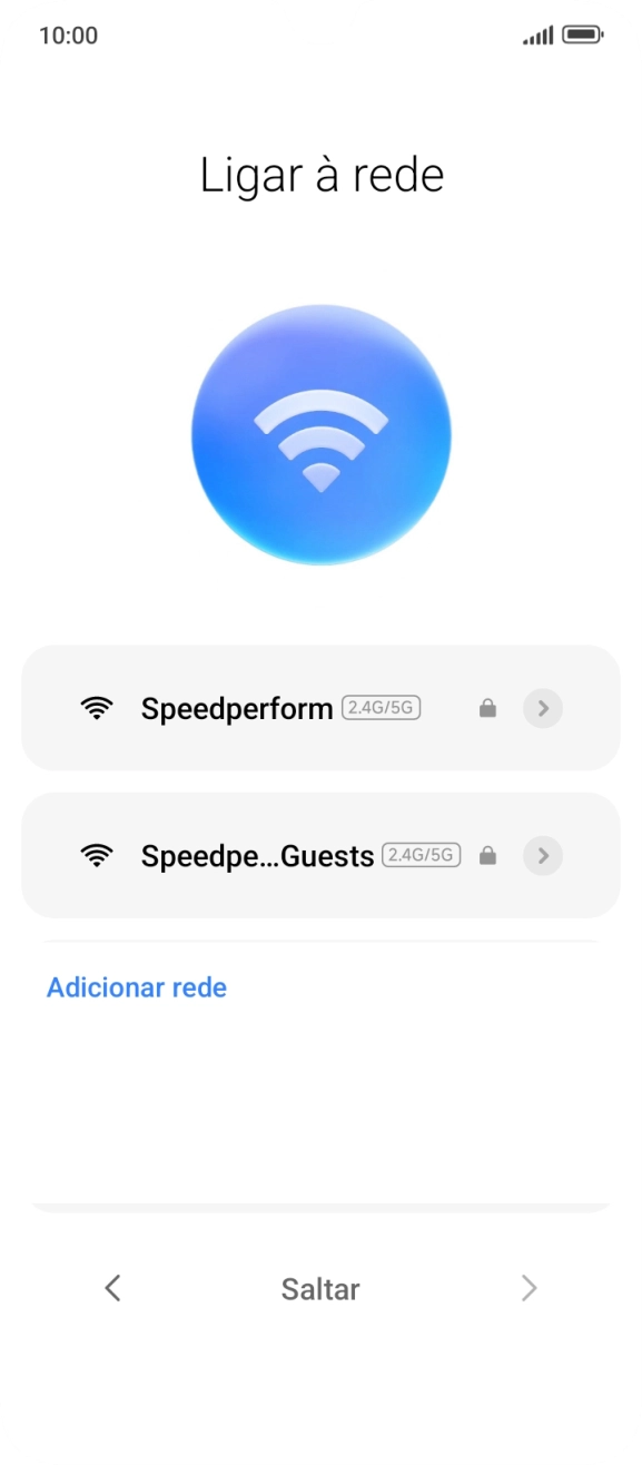 Prima a rede Wi-Fi pretendida.