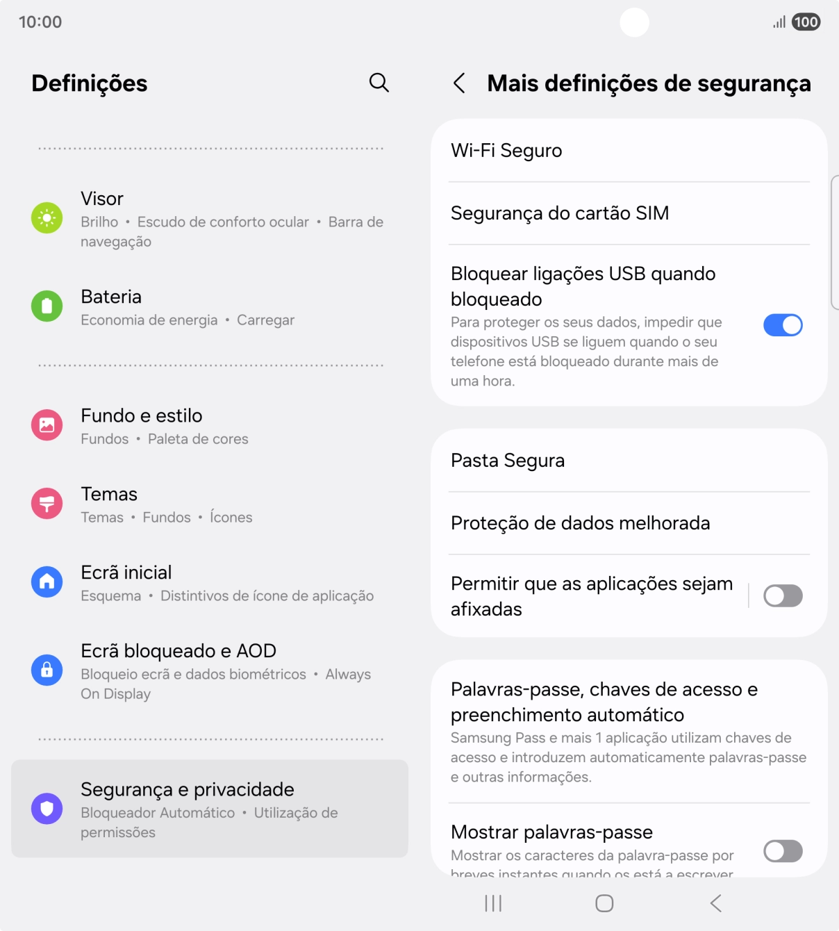 Prima Segurança do cartão SIM.