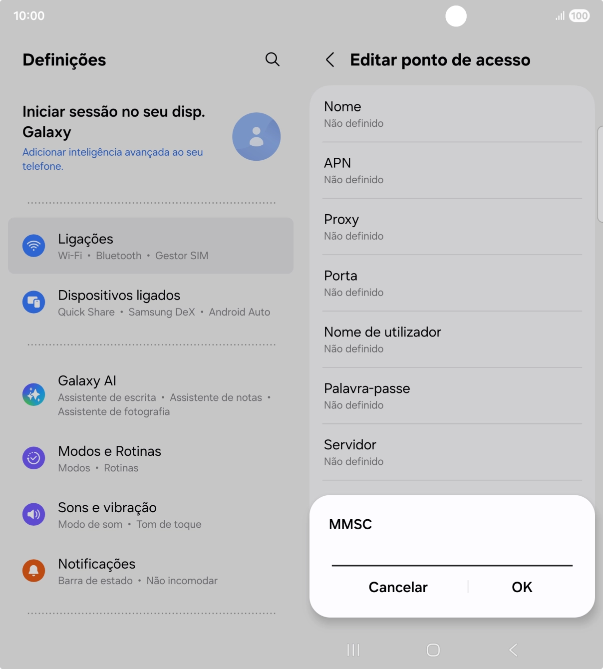 Introduza http://mms.vodafone.pt/servlets/mms e prima OK.